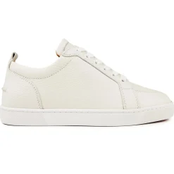 Christian Louboutin Rantulow Flat White Grain< White Trainers|Designer Trainers