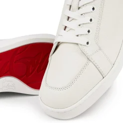 Christian Louboutin Rantulow Flat White Grain< White Trainers|Designer Trainers