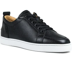 Christian Louboutin Rantulow Flat Black Grain< Black Trainers|Designer Trainers
