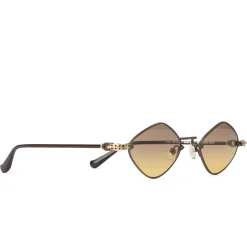 Chrome Hearts Diamond Dog Light Brown Sunglasses< Sunglasses