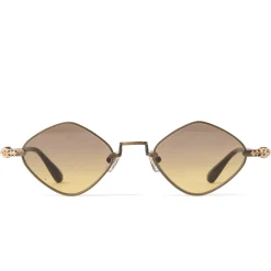 Chrome Hearts Diamond Dog Light Brown Sunglasses< Sunglasses