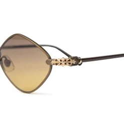 Chrome Hearts Diamond Dog Light Brown Sunglasses< Sunglasses