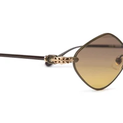 Chrome Hearts Diamond Dog Light Brown Sunglasses< Sunglasses