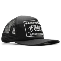 Chrome Hearts Fuck Hollywood Black Trucker Cap< Hats & Caps