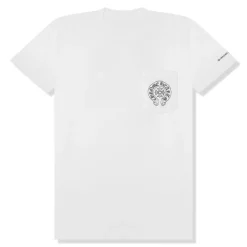 Chrome Hearts Horse Shoe Pocket Logo White T Shirt< T-shirts