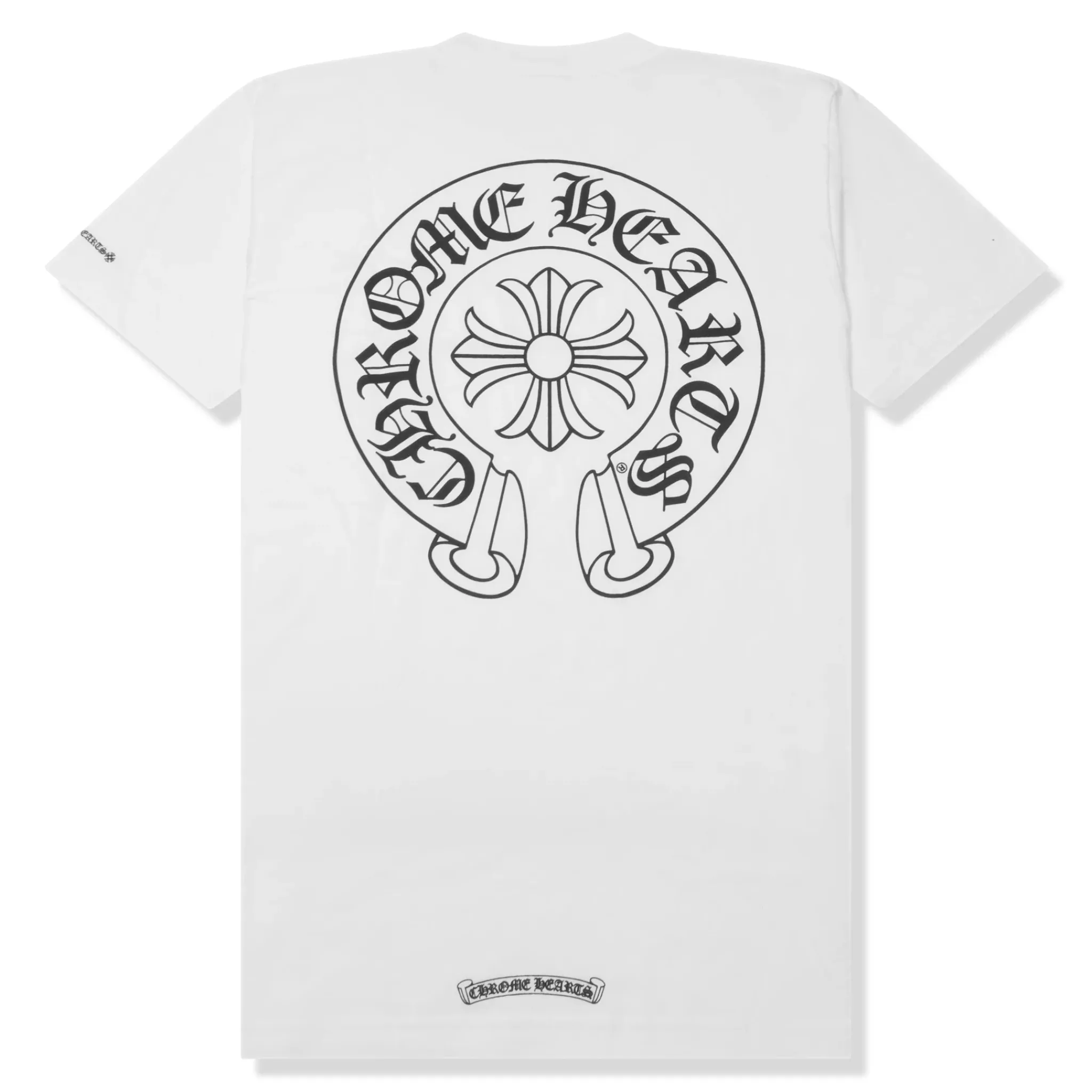 Chrome Hearts Horse Shoe Pocket Logo White T Shirt< T-shirts