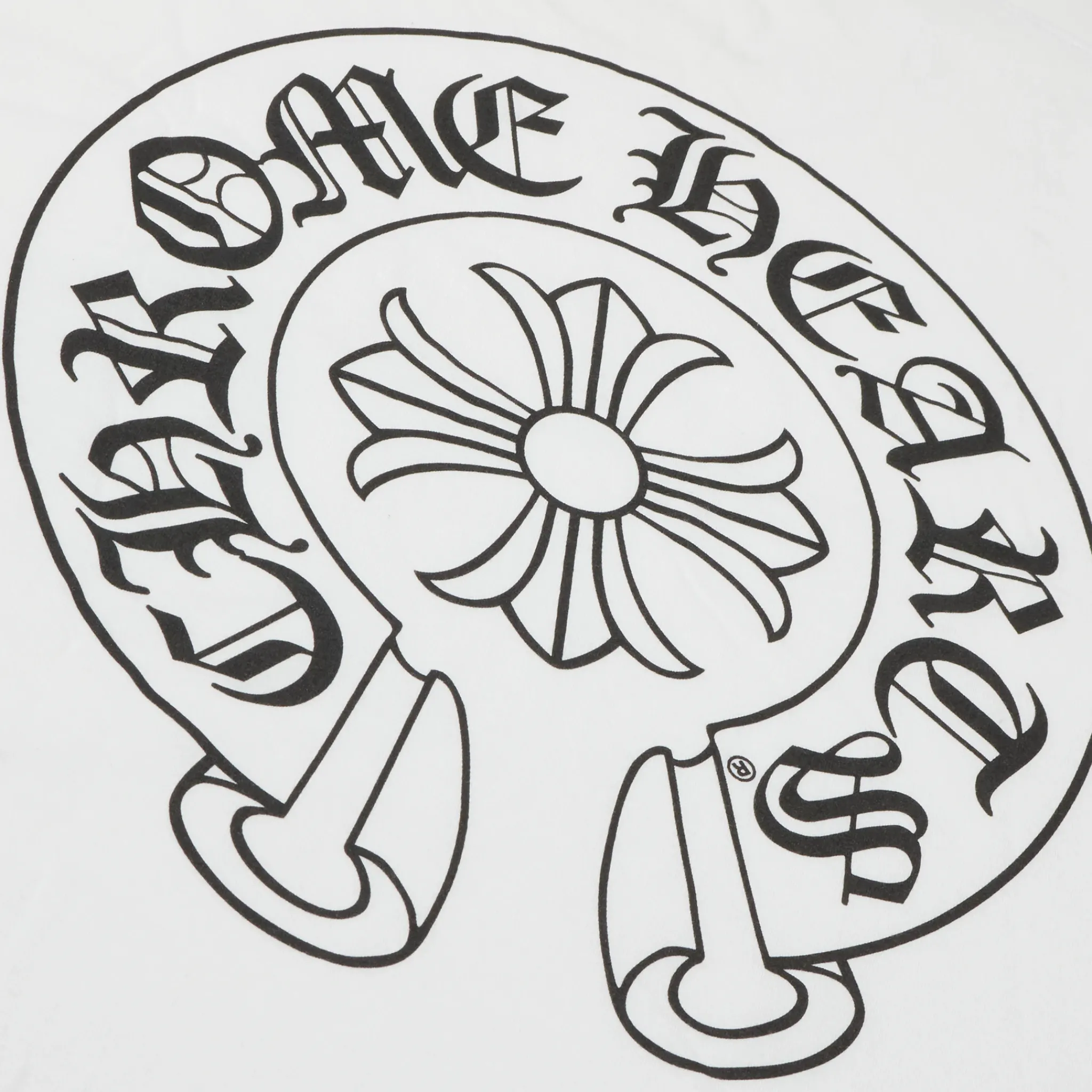 Chrome Hearts Horse Shoe Pocket Logo White T Shirt< T-shirts