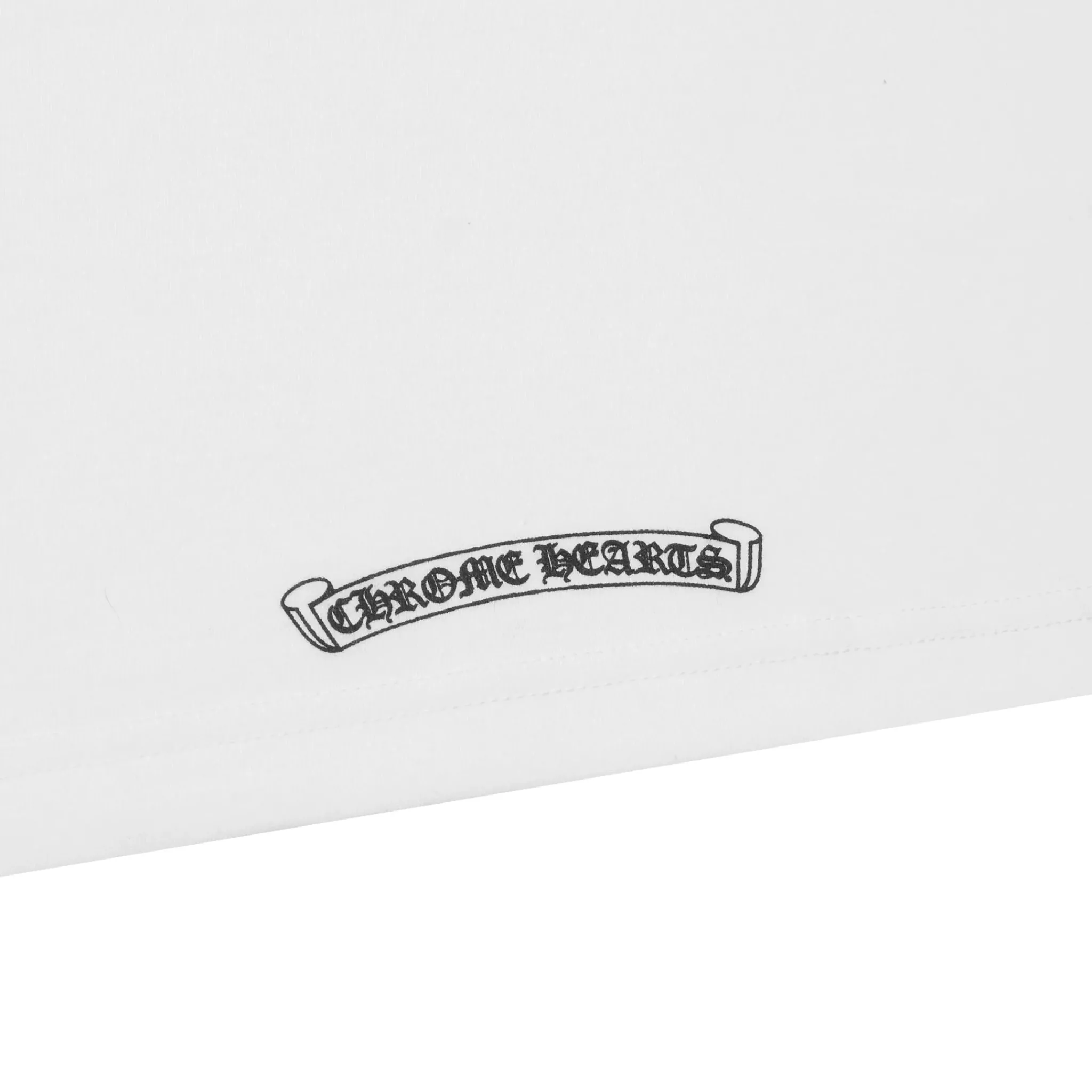 Chrome Hearts Horse Shoe Pocket Logo White T Shirt< T-shirts