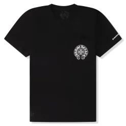 Chrome Hearts Horse Shoe Pocket Logo Black T Shirt< T-shirts