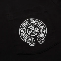 Chrome Hearts Horse Shoe Pocket Logo Black T Shirt< T-shirts
