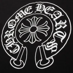 Chrome Hearts Horse Shoe Pocket Logo Black T Shirt< T-shirts