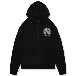 Chrome Hearts Manchester Exclusive Horse Shoe Zip-Up Black Hoodie< Sweatshirts & Hoodies