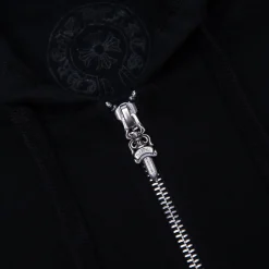 Chrome Hearts Manchester Exclusive Horse Shoe Zip-Up Black Hoodie< Sweatshirts & Hoodies