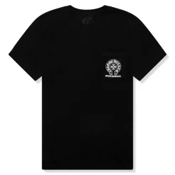 Chrome Hearts Manchester Exclusive Horse Shoe Pocket Logo Black T Shirt< T-shirts