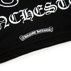 Chrome Hearts Manchester Exclusive Horse Shoe Pocket Logo Black T Shirt< T-shirts