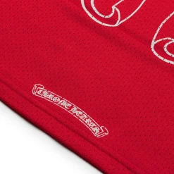 Chrome Hearts Matty Boy Form Stadium Mesh Red Jersey< T-shirts