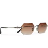 Chrome Hearts Pills III Custom Silver Brown Diamond Cut Sunglasses< Sunglasses