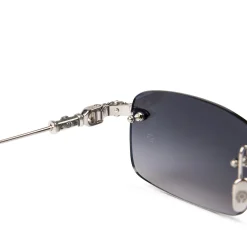 Chrome Hearts Pills III Silver Black Sunglasses< Sunglasses
