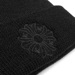 Chrome Hearts Plus Cross Black Beanie< Hats & Caps