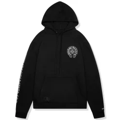 Chrome Hearts Silver Glitter Black Hoodie< Sweatshirts & Hoodies