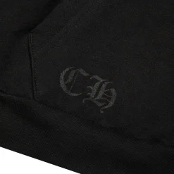 Chrome Hearts Silver Glitter Black Hoodie< Sweatshirts & Hoodies