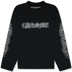 Chrome Hearts Stadium Mesh L/S Black Jersey< T-shirts