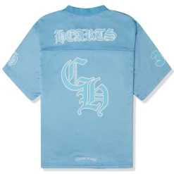 Chrome Hearts Stadium Mesh Short Sleeve Blue Jersey< T-shirts