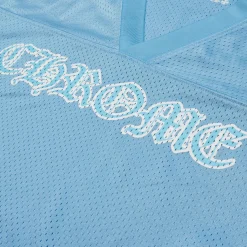 Chrome Hearts Stadium Mesh Short Sleeve Blue Jersey< T-shirts