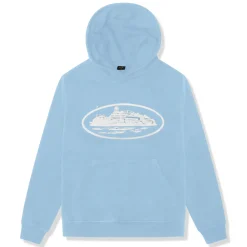 Corteiz Alcatraz Baby Blue Hoodie< Sweatshirts & Hoodies