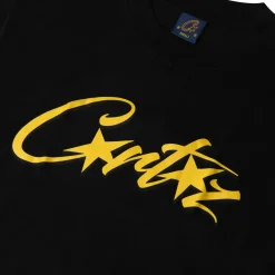 Corteiz Allstarz Black Yellow T Shirt< T-shirts