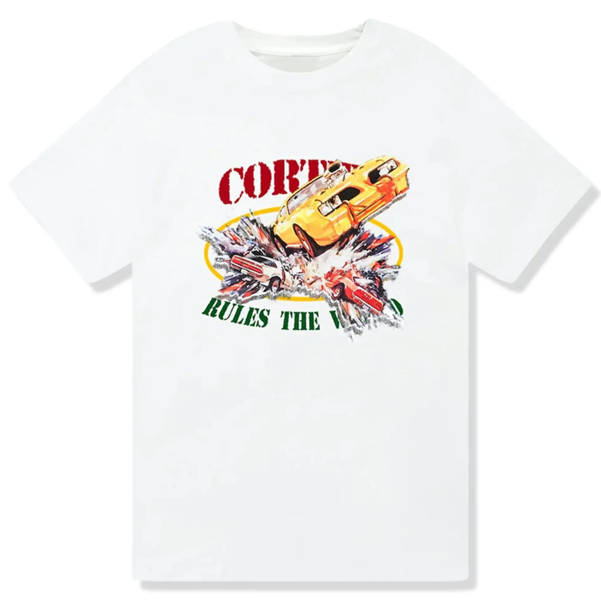 Corteiz Car Crash White T Shirt< T-shirts