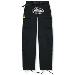 Corteiz Guerillaz Black White Cargo Pants< Cargo Pants|Bottoms