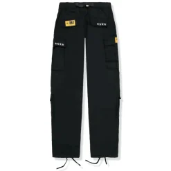 Corteiz Guerillaz Black White Cargo Pants< Cargo Pants|Bottoms