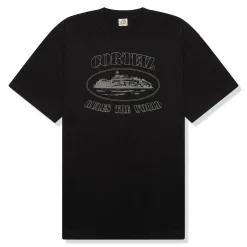 Corteiz OG Alcatraz Reflective Triple Black T Shirt< T-shirts