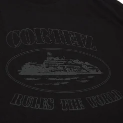 Corteiz OG Alcatraz Reflective Triple Black T Shirt< T-shirts