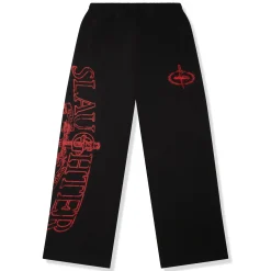 Corteiz x Slaughter Gang 21 Savage Black Sweatpants< Bottoms|Sweatpants