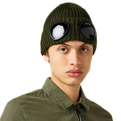 CP Company Ivy Green Goggle Beanie< Hats & Caps