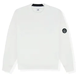 CP Company White Cotton Sweatshirt< Sweatshirts & Hoodies