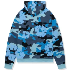 Denim Tears Blue Camo Cotton Wreath Zip-Up Hoodie< Matching Sets|Sweatshirts & Hoodies