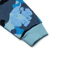 Denim Tears Blue Camo Cotton Wreath Zip-Up Hoodie< Matching Sets|Sweatshirts & Hoodies