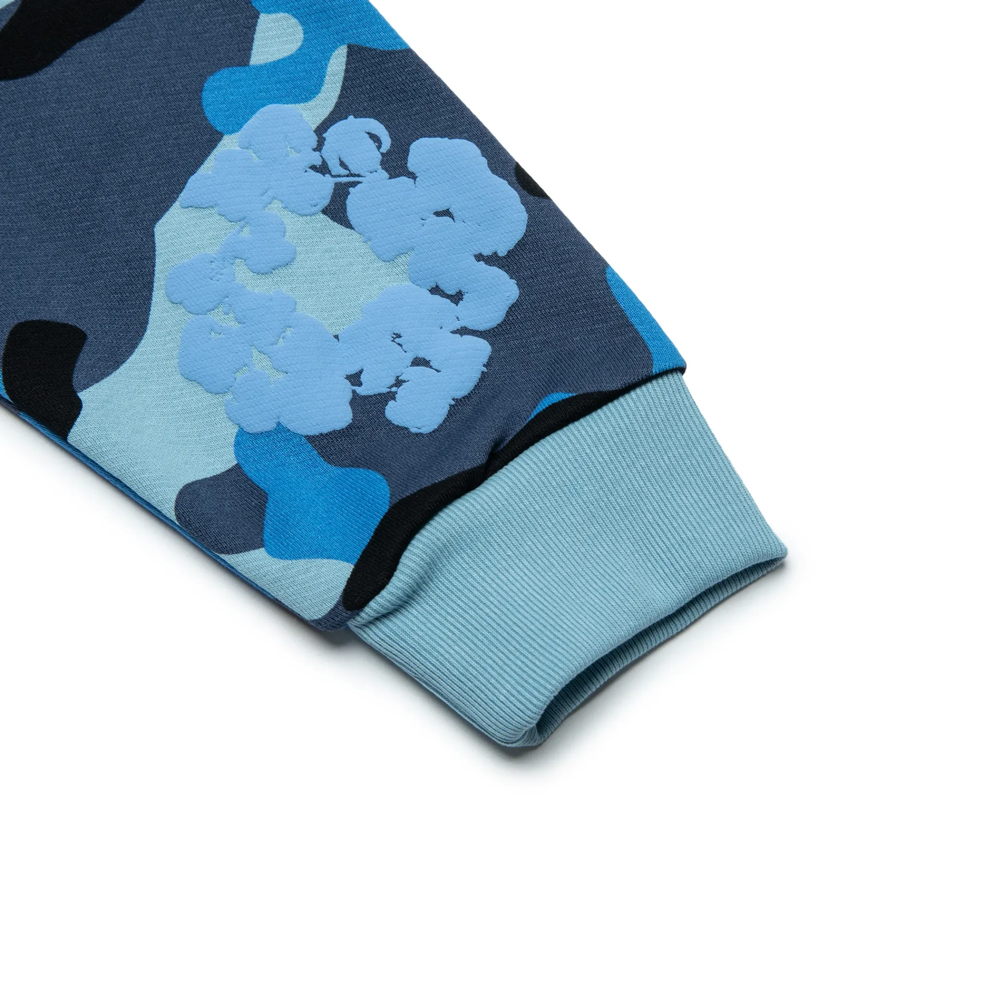 Denim Tears Blue Camo Cotton Wreath Zip-Up Hoodie< Matching Sets|Sweatshirts & Hoodies