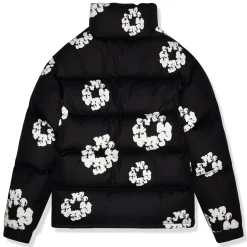 Denim Tears Cotton Wreath Black Puffer Jacket< Coats & Jackets