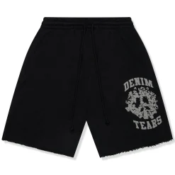 Denim Tears Denim University Black Sweat Shorts< Shorts