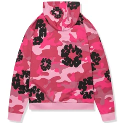 Denim Tears Pink Camo Cotton Wreath Zip-Up Hoodie< Sweatshirts & Hoodies