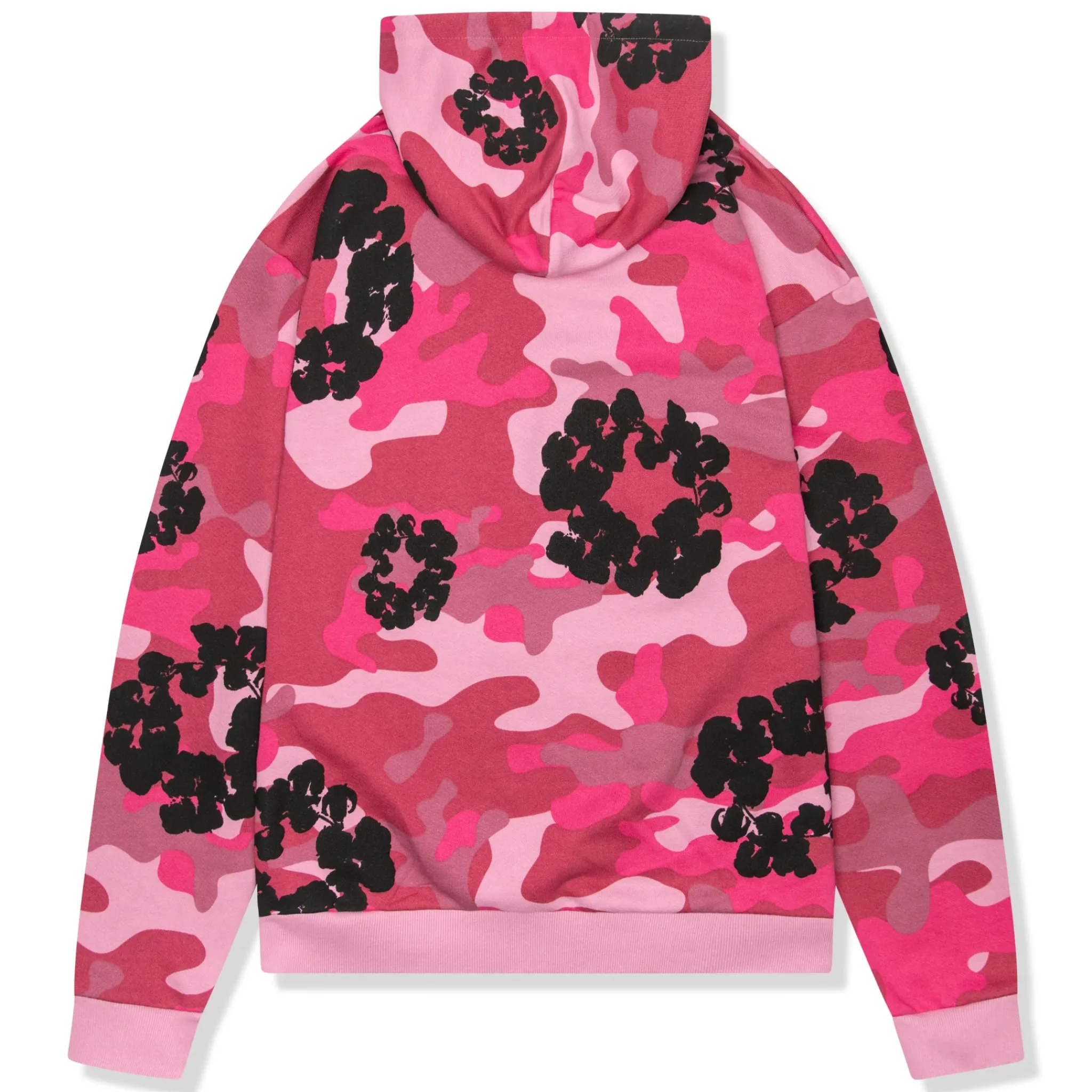 Denim Tears Pink Camo Cotton Wreath Zip-Up Hoodie< Sweatshirts & Hoodies