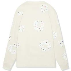 Denim Tears Rhinestone The Cotton Wreath Long-Sleeve Thermal Oatmeal T Shirt< T-shirts