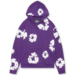 Denim Tears The Cotton Wreath Purple Hoodie< Sweatshirts & Hoodies