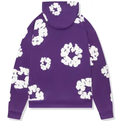 Denim Tears The Cotton Wreath Purple Hoodie< Sweatshirts & Hoodies