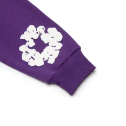 Denim Tears The Cotton Wreath Purple Hoodie< Sweatshirts & Hoodies
