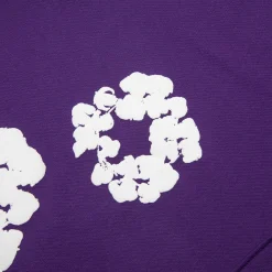Denim Tears The Cotton Wreath Purple Hoodie< Sweatshirts & Hoodies